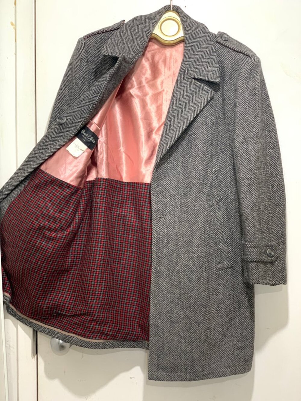 VINTAGE RICARDO OLIVIER COLLECTION MADE IN CANADA WOOL BLEND TWEED COATS SIZE 40